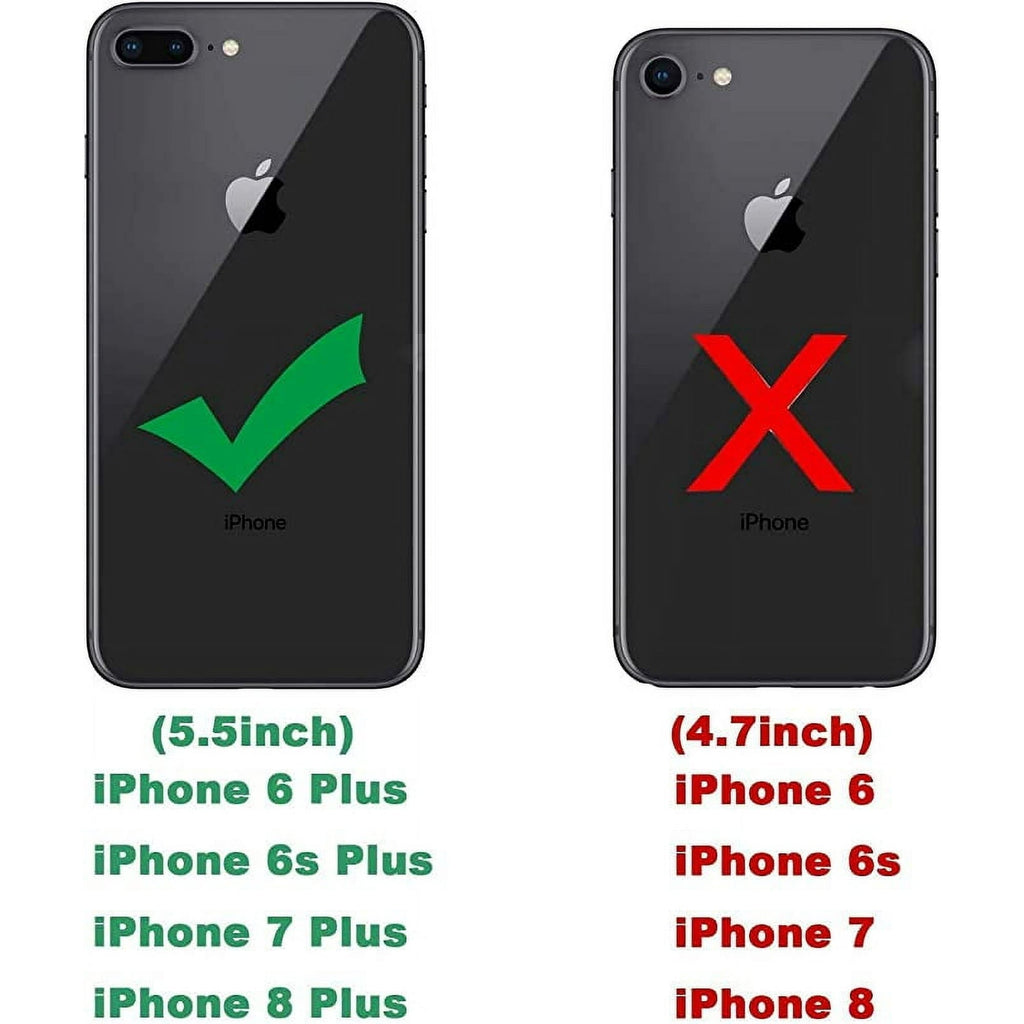 Entronix Case Compatible with iPhone 7 Plus/8 Plus/6 Plus/6s Plus - [Hard Back] Slim Clear