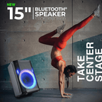 15-Inch Portable BT Speaker with Tiltable Audio Enhancement