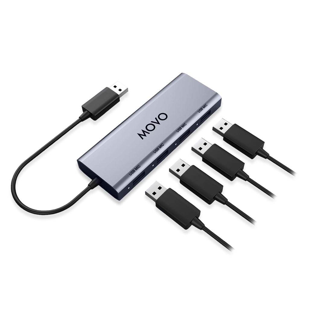 Movo UMX-1 USB Microphone Hub - Connects 4 USB Microphones to Computers
