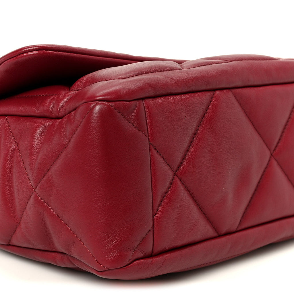 Lambskin Quilted Large Flap Red