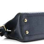 Signature Grain Small Clifton Bag Navy Blue