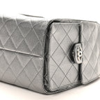 Metallic Caviar Quilted Small Chanel 25 Handbag Anthracite