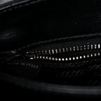 Saffiano Tessuto Nylon Chain Shoulder Bag Black