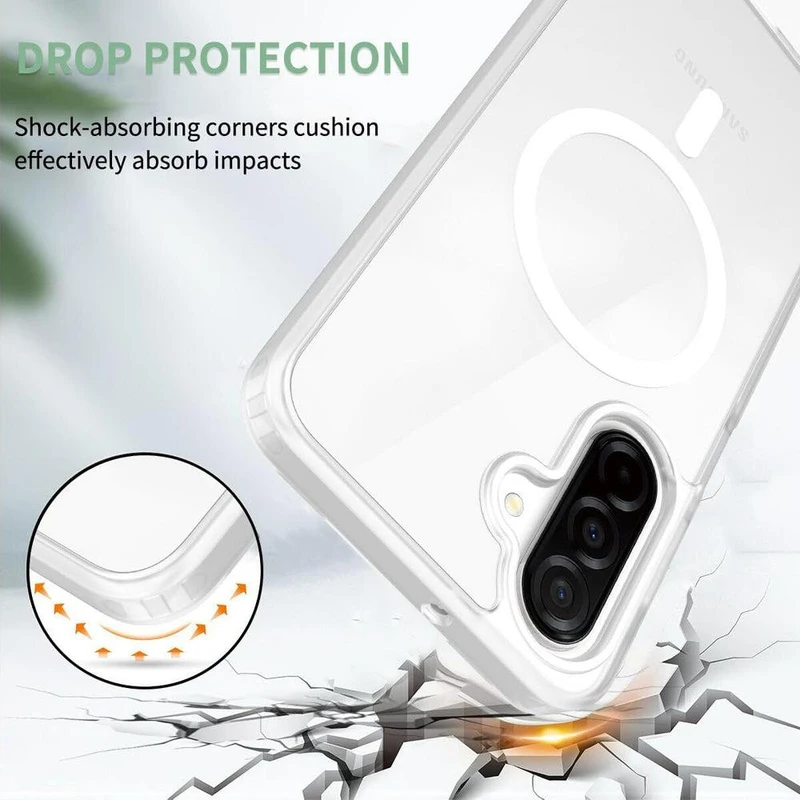 [DIS] Entronix [Magnetic] Case Compatible with Galaxy A26 - [Hard Back] Clear Cover