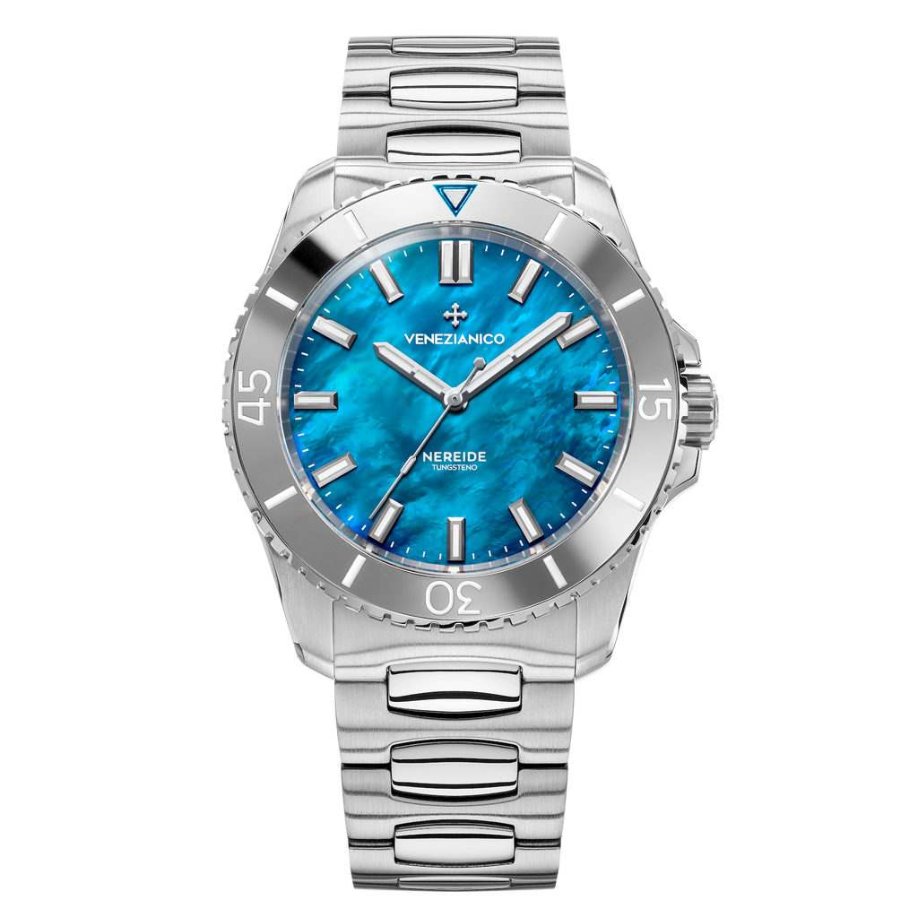 Venezianico Nereide Tungsteno 42 Men's Automatic Blue Diver Watch