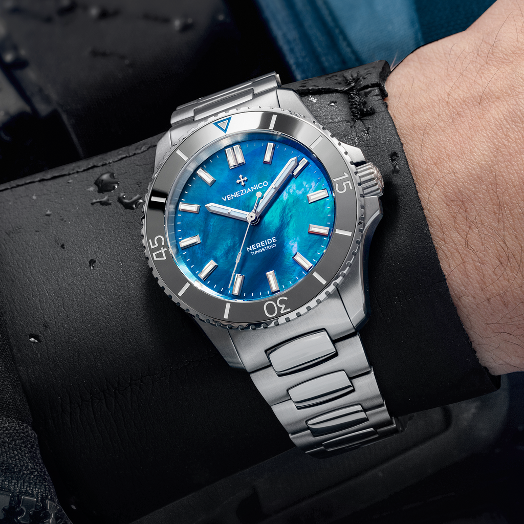 Venezianico Nereide Tungsteno 42 Men's Automatic Blue Diver Watch