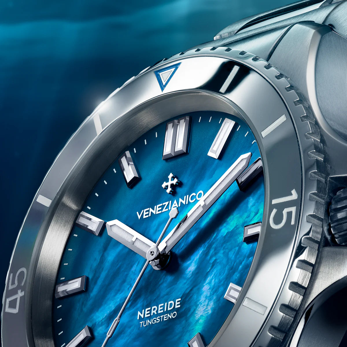 Venezianico Nereide Tungsteno 42 Men's Automatic Blue Diver Watch