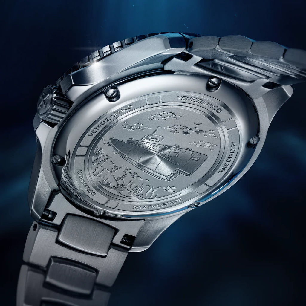 Venezianico Nereide Tungsteno 42 Men's Automatic Blue Diver Watch