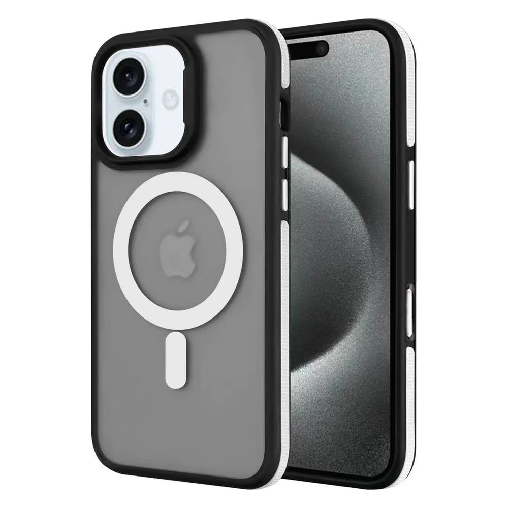 Entronix [Magnetic] Case Compatible with iPhone 16 - Translucent Matte Back w/ Rugged Edges