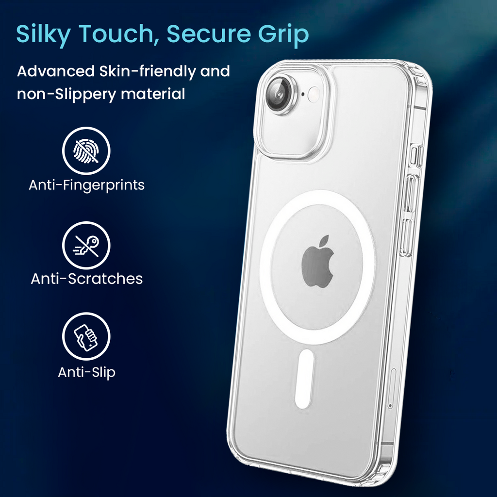 Entronix [Magnetic] Case Compatible with iPhone 16E - [Hard Back] Glitter Clear