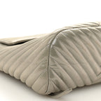 Iridescent Calfskin Chevron Quilted Small Urban Spirit Backpack Silver