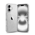 Entronix Case Compatible with iPhone 17 - [Hard Back] Glitter Clear