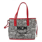 Visetos Medium Liz Reversible Shopper Tote Ruby Red