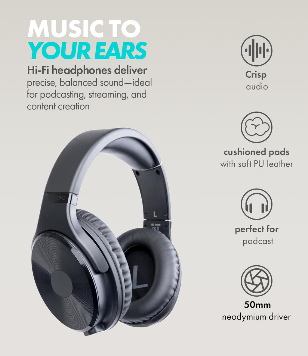 Movo PodPro-TH Portable Podcasting Bundle for 2 for Smartphones and Computers