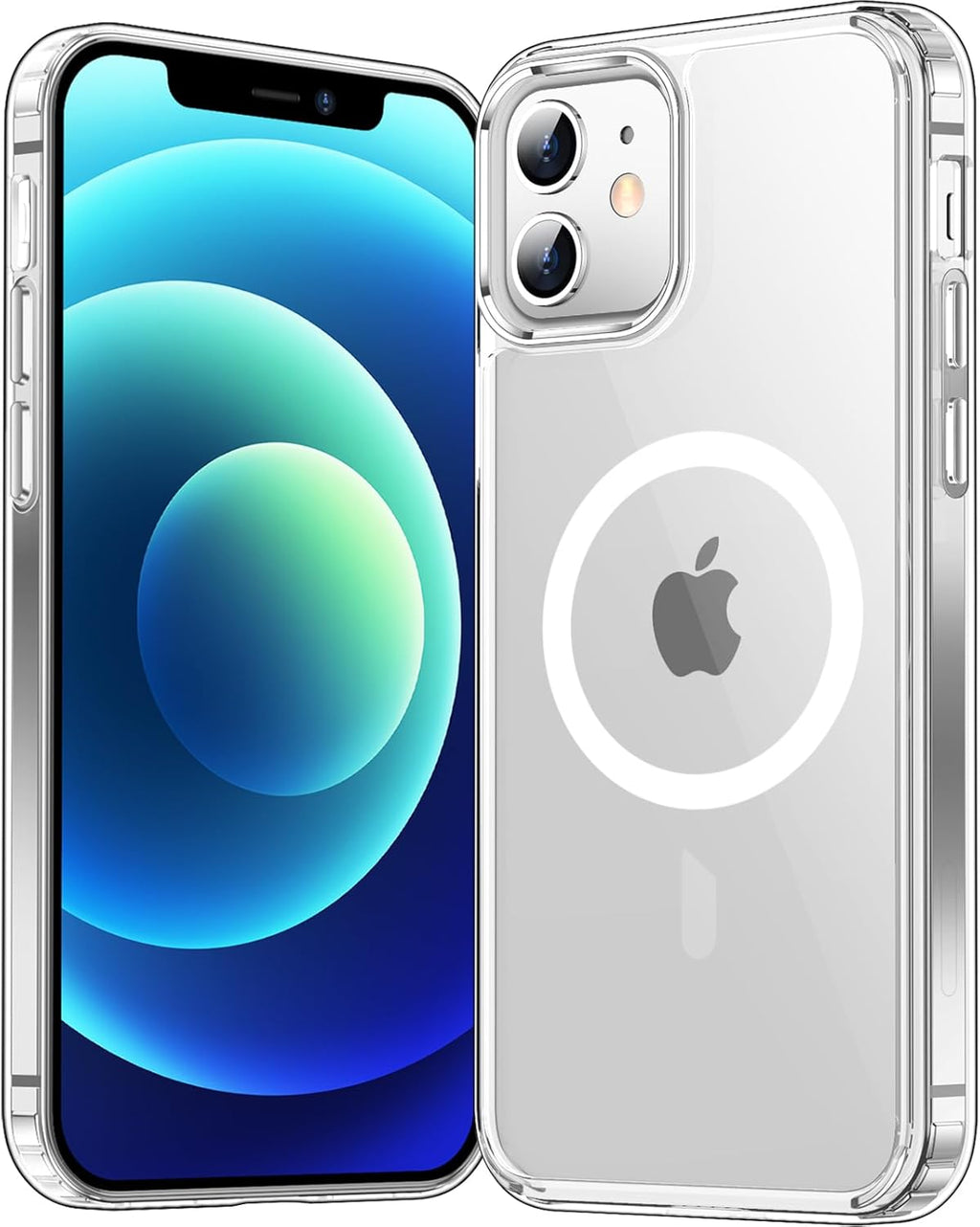 Entronix [Magnetic] Case Compatible with iPhone 12/12 Pro - [Hard Back] Thick Clear