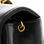 Lambskin Quilted Small Single Flap Black