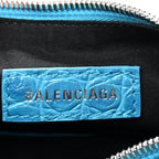 Agneau Arena Le Cagole Shoulder Bag XS Turquoise