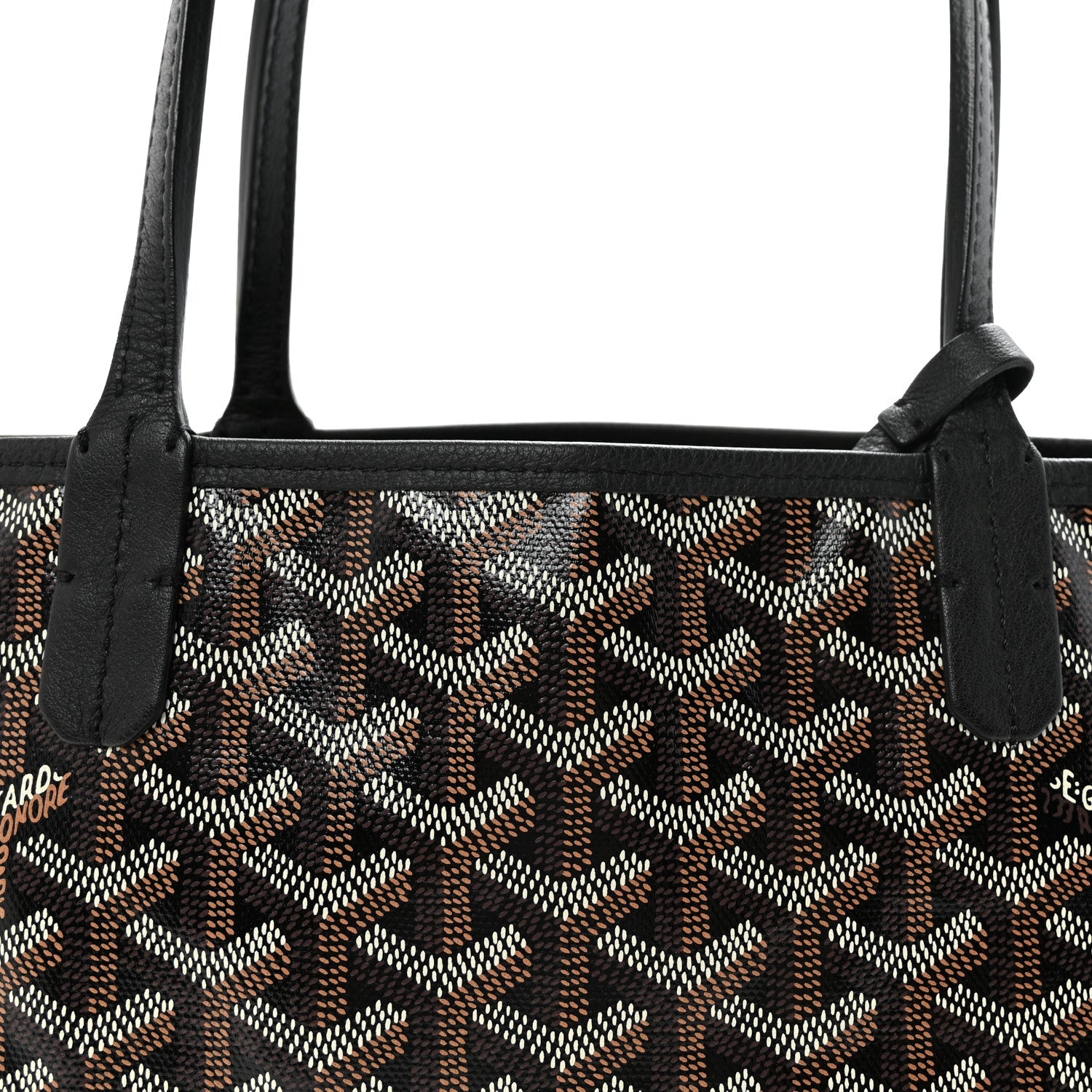 Goyardine Reversible Mini Anjou Black