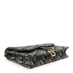 Oblique Saddle Chain Pouch Blue