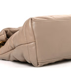 Lambskin Quilted Small Loulou Puffer Monogram Chain Satchel Dark Beige
