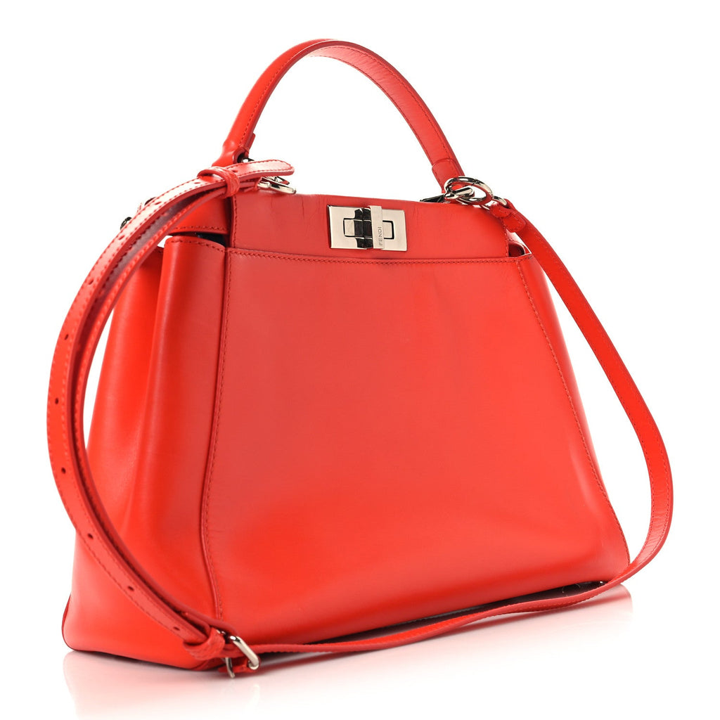 Vitello Morgan Snakeskin Crocodile Monster Eyes Medium Peekaboo Iconic Satchel Papavero Multicolor