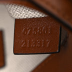 New Canvas Charisma Calfskin Crystal GG Monogram Mini Horsebit 1955 Shoulder Bag Camel Ebony