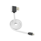 Reiko Micro Usb Piggyback Flat Liberator Usb Cable 3.2Ft In White