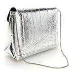 Metallic Eelskin Bobbi Bag Silver