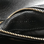 Roxy Calfskin Web Medium Studded Blondie Shoulder Flap Bag Black