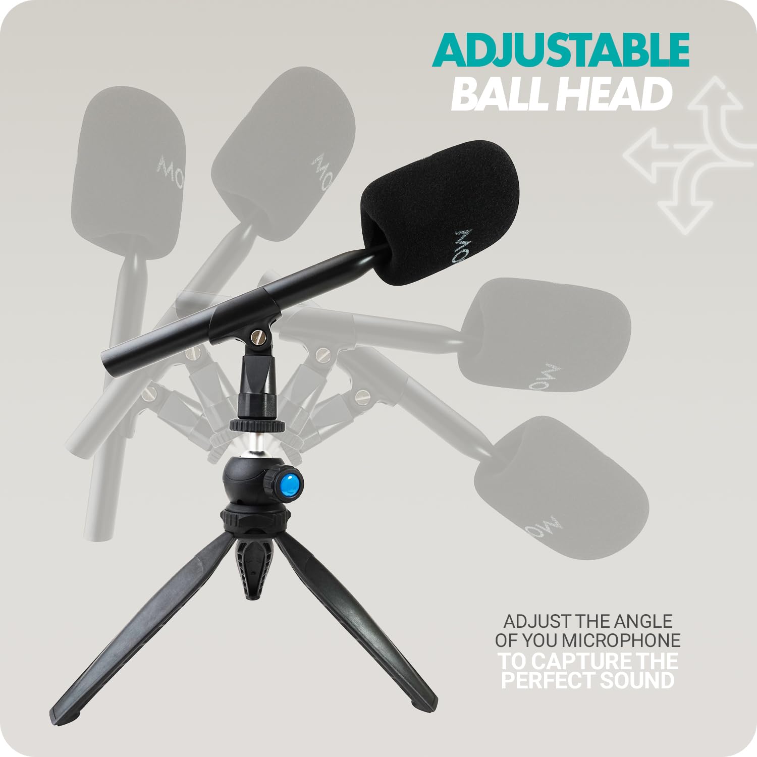Movo HMT-2 Tabletop Tripod Microphone Stand