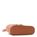 Grained Calfskin Low Key Vanity Pouch Cognac