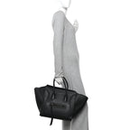 Supple Calfskin Medium Phantom Luggage Black