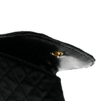 Jersey Quilted Micro Flap Bag Black