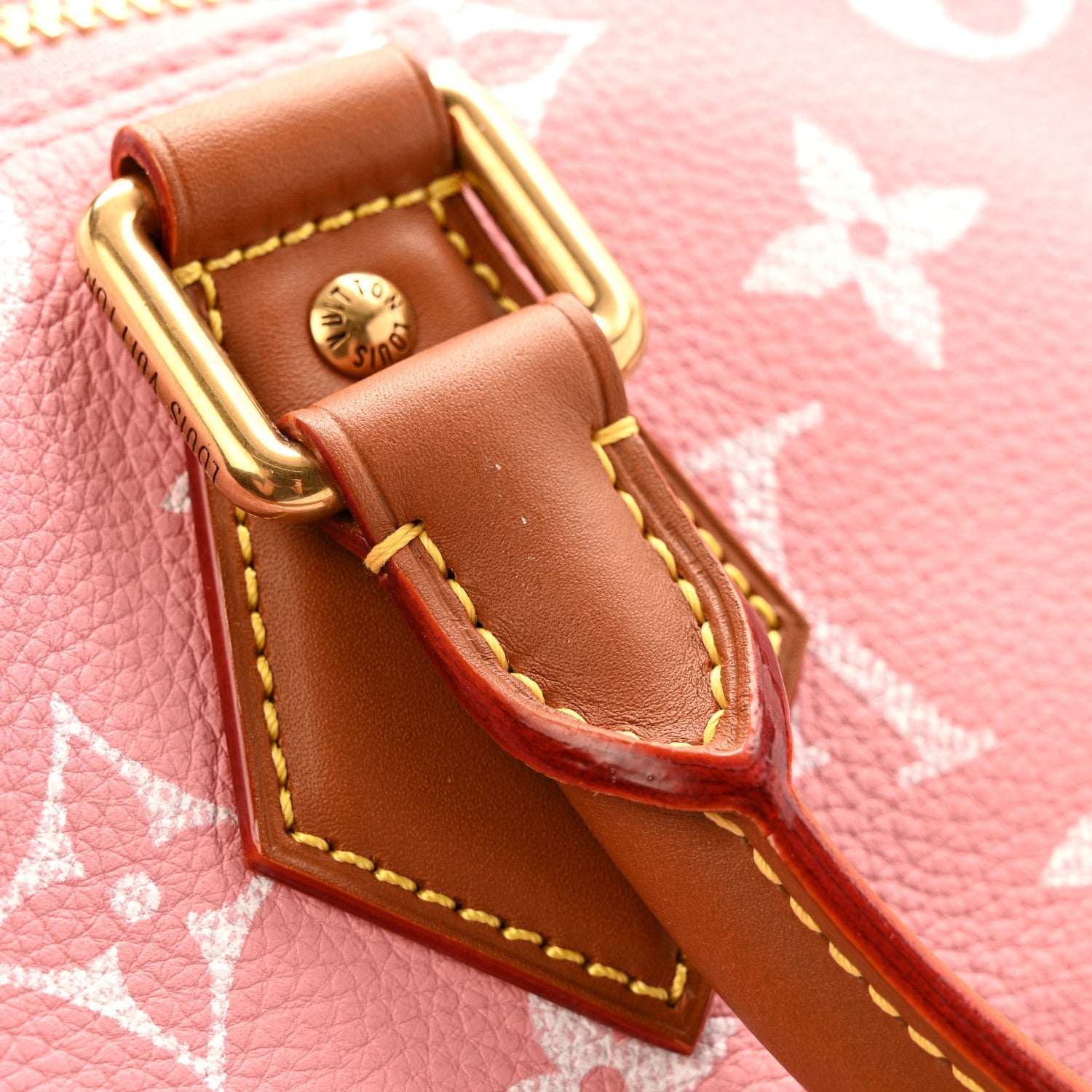 Calfskin Monogram Speedy P9 Bandouliere 40 Pink Sakura
