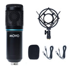 Movo PC-M6 Universal Cardioid Condenser Podcast Microphone with XLR and 3.5mm