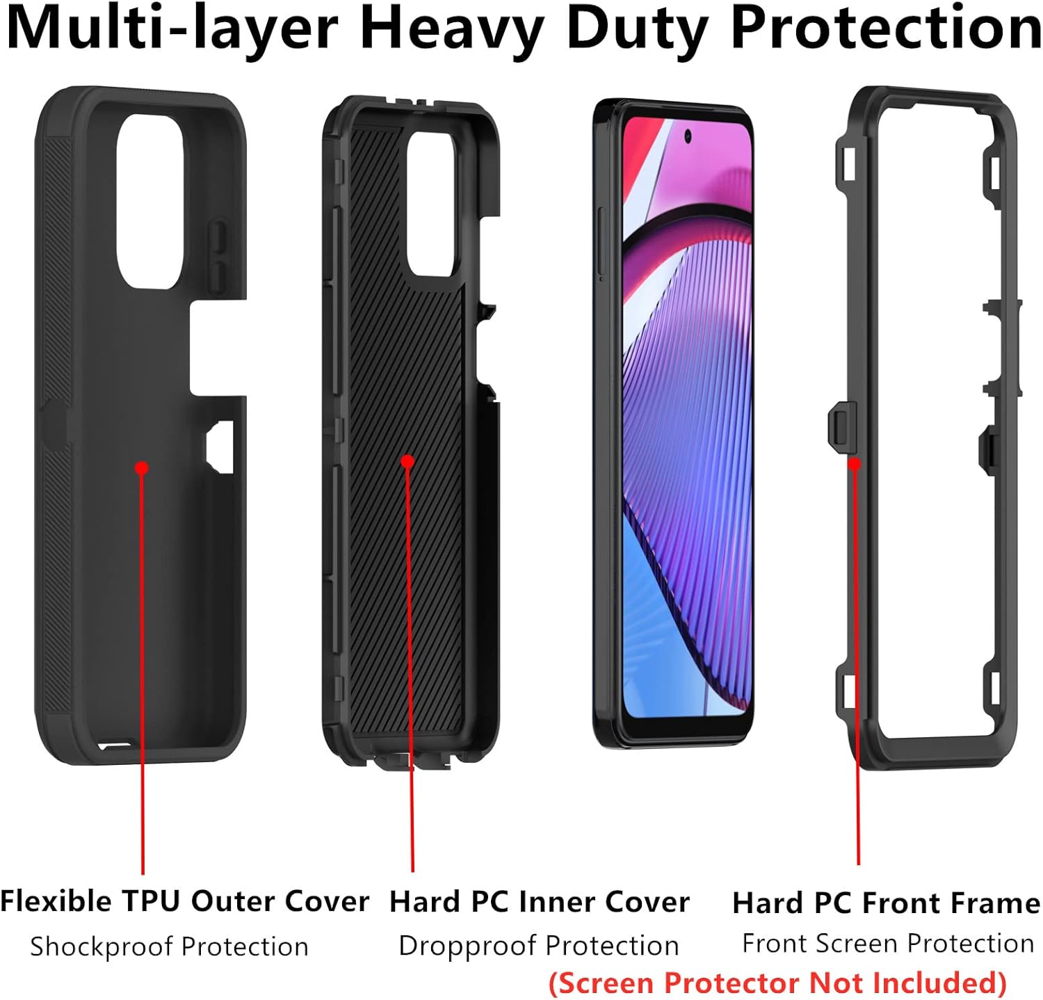 Entronix Case Compatible with Pixel 6 - Triple-Layer Heavy Duty Protection