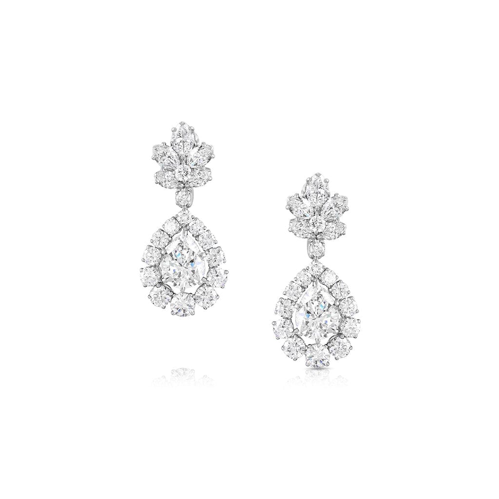 "Bulgari" Diamant-Ohrhänger aus Platin – Nachlass