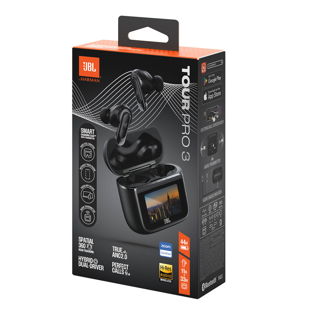 JBL Tour Pro 3 Noise Cancelling True Wireless Earbuds Bundle with gSport Case (Black)