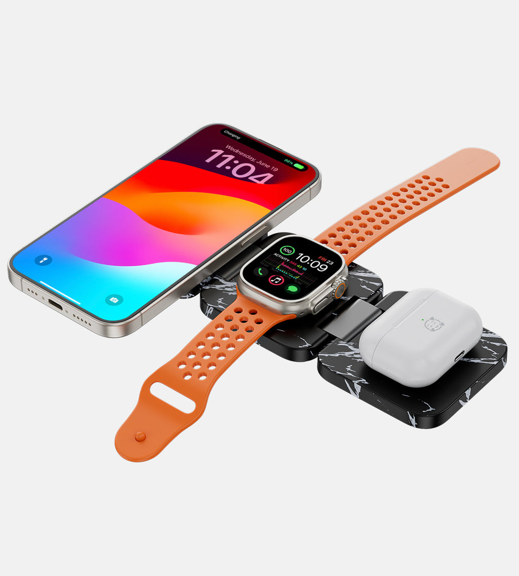 KUXIU X55 Nature Series 3-in-1 Foldable Magnetic Wireless Charging Station