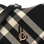 Jacquard Check Rocking Horse Crossbody Black