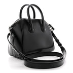 Shiny Lord Calfskin Mini Antigona Black