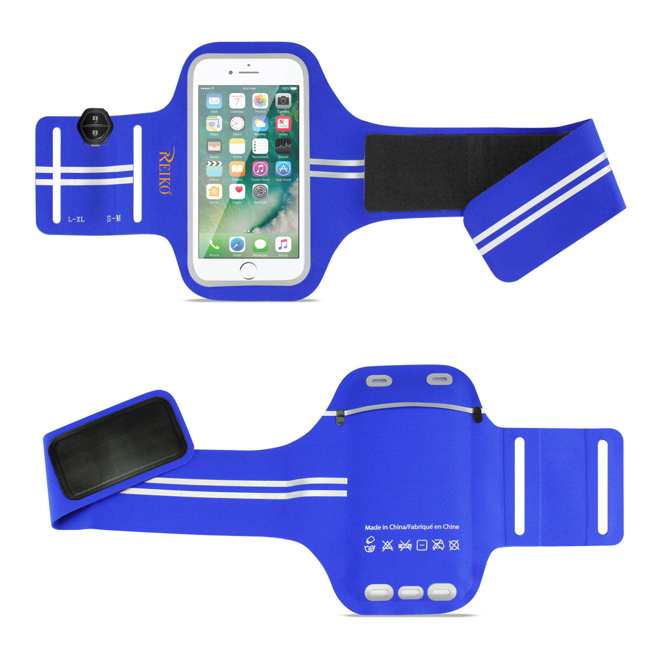 Reiko Running Sports Armband For Iphone 7 Plus/ 6S Plus Or 5.5 Inches Device In Blue (5.5X5.5 Inches)