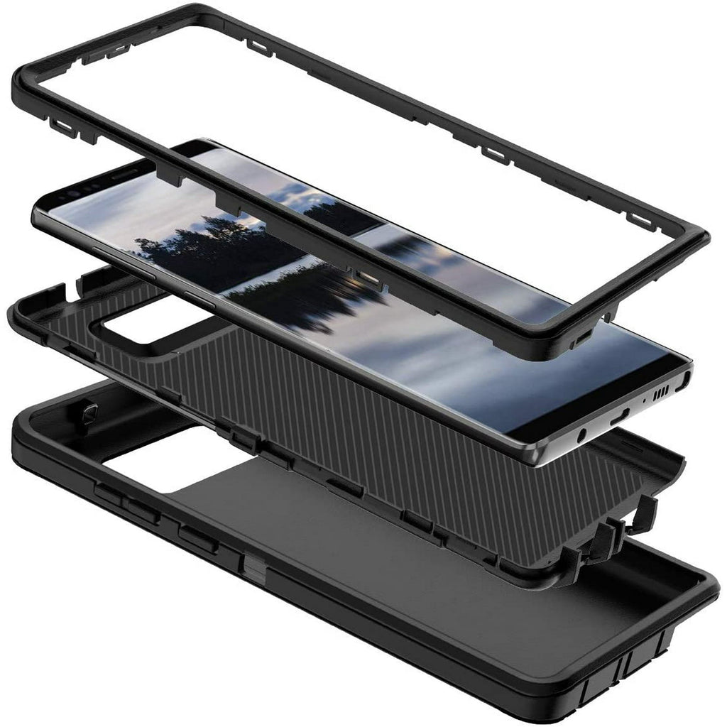 Entronix Bundle Compatible with Galaxy Note 8 - Heavy Duty Case & 1 Clear Screen Protector