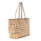 Visetos Medium Top Zip Shopper Tote Beige
