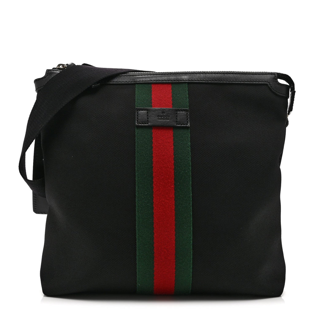 Techno Canvas Web Messenger Bag Black