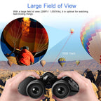 10-180X100 High-Powered Binoculars, 8-24x Magnification, 50mm Objective Lens, Low Light Night Vision, Multi-Layer Coated Aspherical Lenses, Large Field of View, Portable with Carrying Case