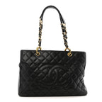 Caviar Quilted Grand Shopping Tote GST Black