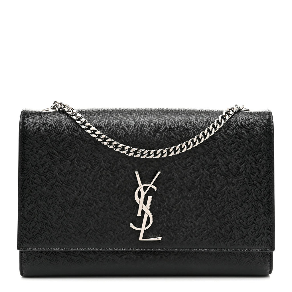 Grain De Poudre Large Classic Monogram Kate Satchel Black
