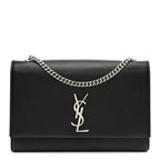 Grain De Poudre Large Classic Monogram Kate Satchel Black
