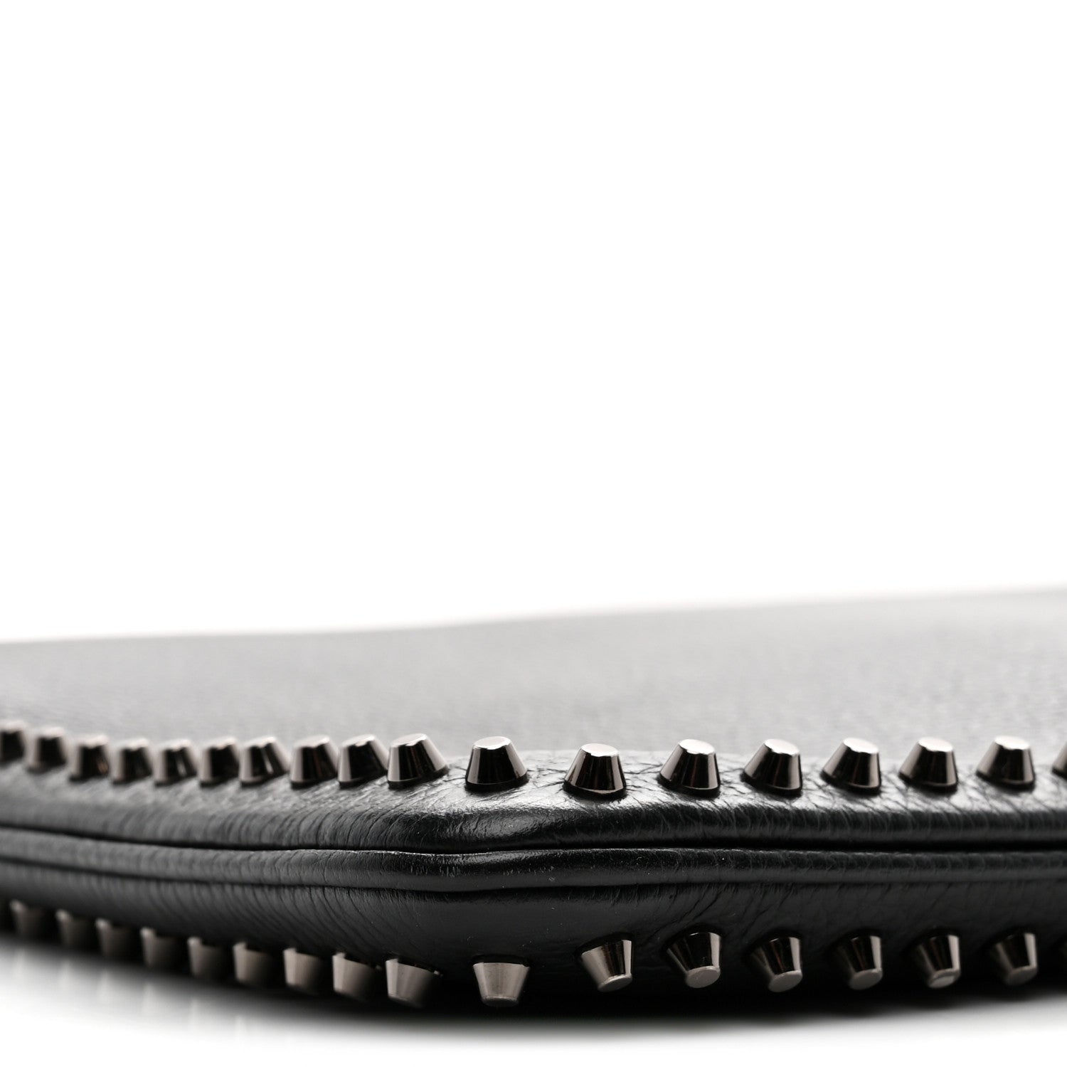 Calfskin Studded Loubiposh Clutch Black